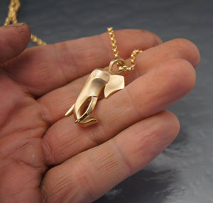 bull elephant bronze 14k gold fill chain