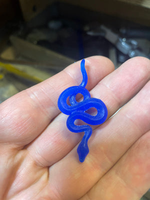 Boa Snake Pendant - Silver