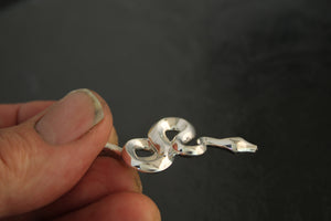Boa Snake Pendant - Silver