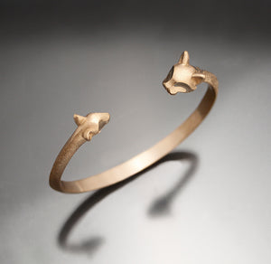 cat and mouse  bracelet    bronze