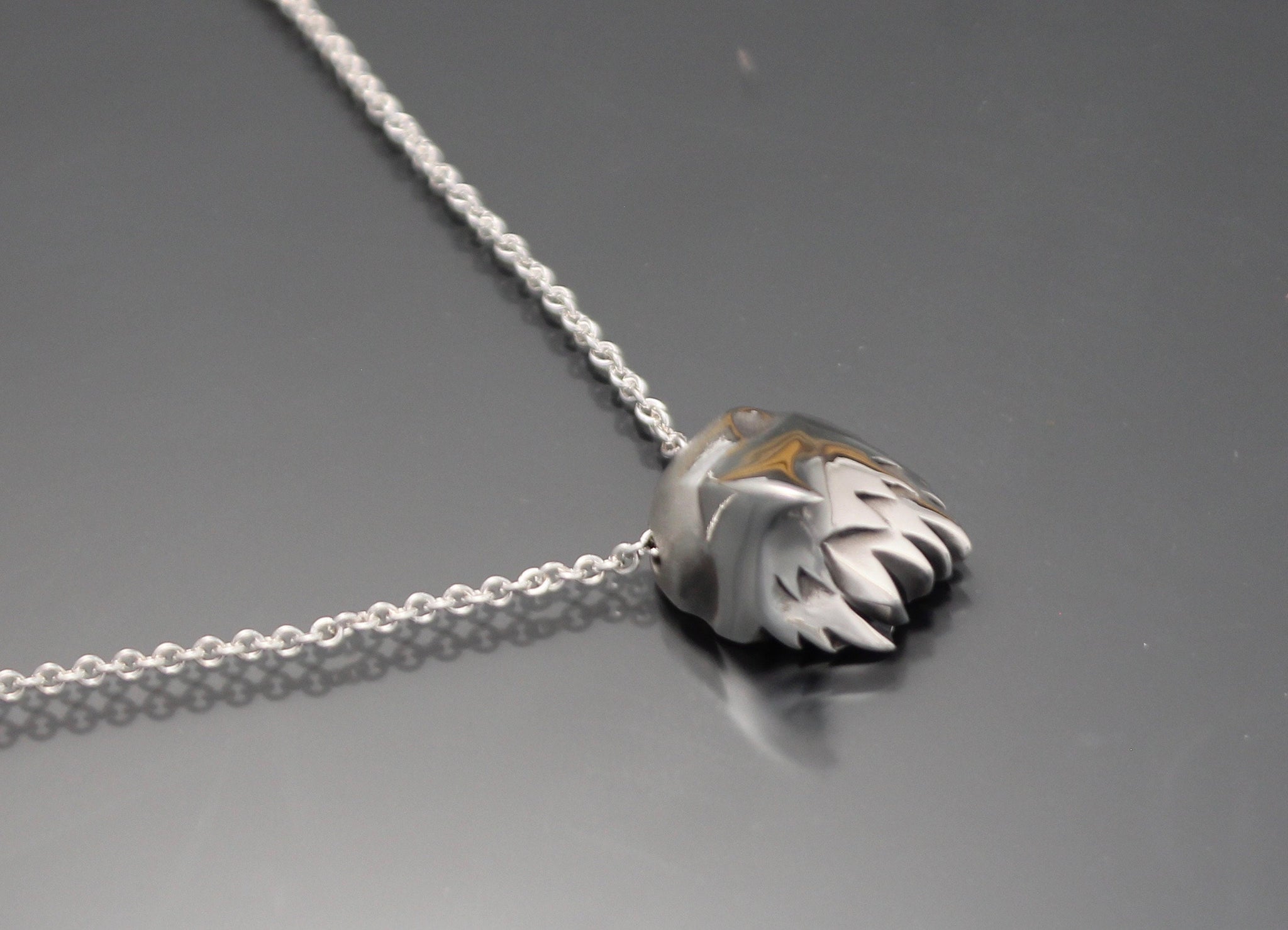 Hawk  pendant,   silver