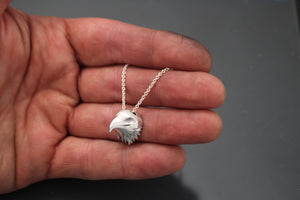 Hawk  pendant,   silver