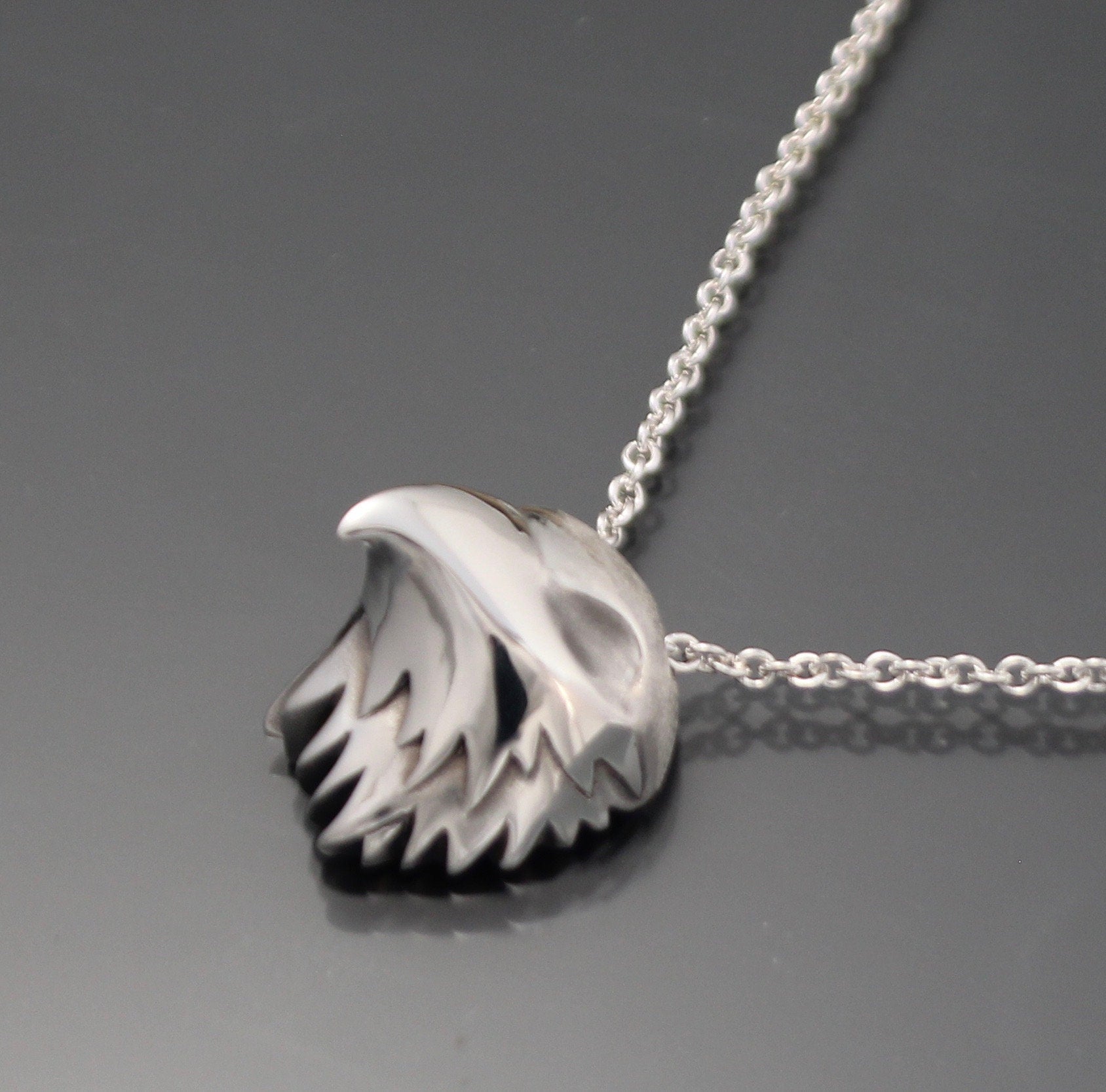 Hawk  pendant,   silver
