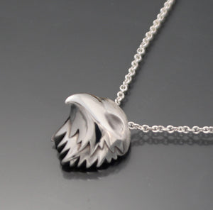 Hawk  pendant,   silver