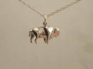 silver buffalo  pendant/ charm