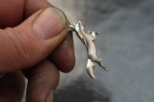 horse pendant .  silver