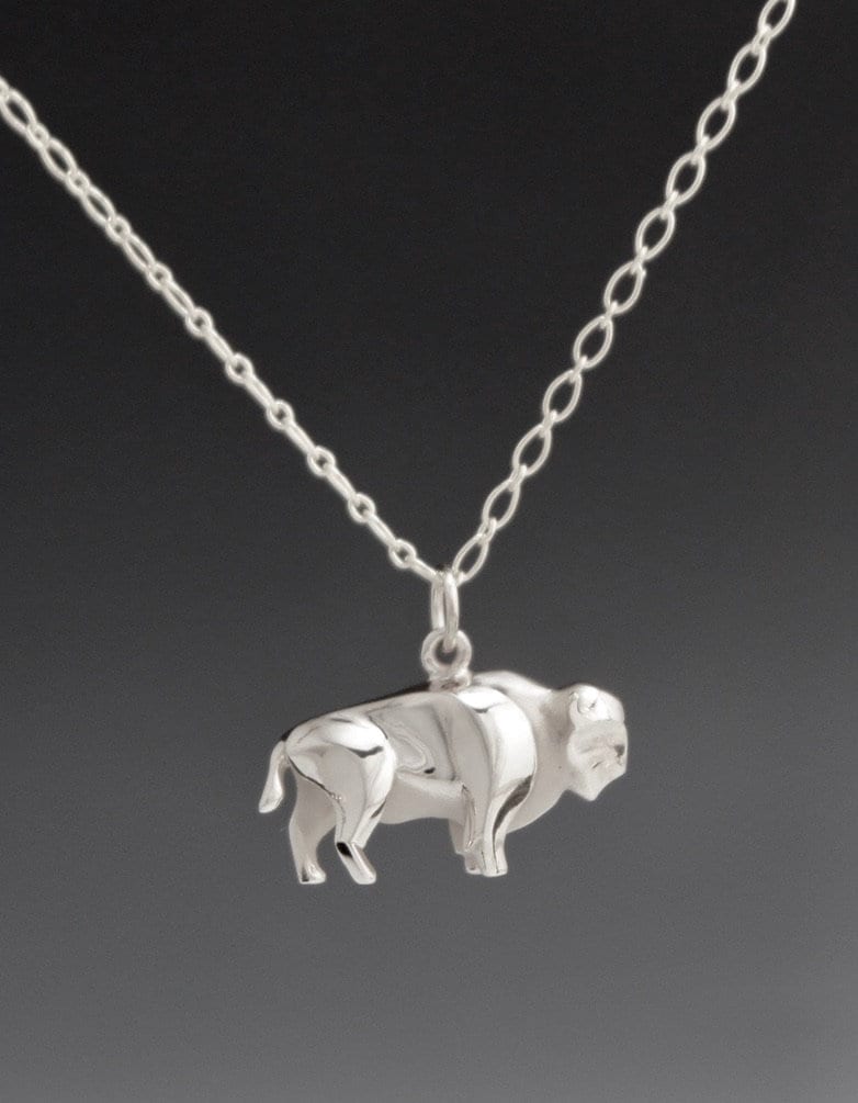 silver buffalo  pendant/ charm