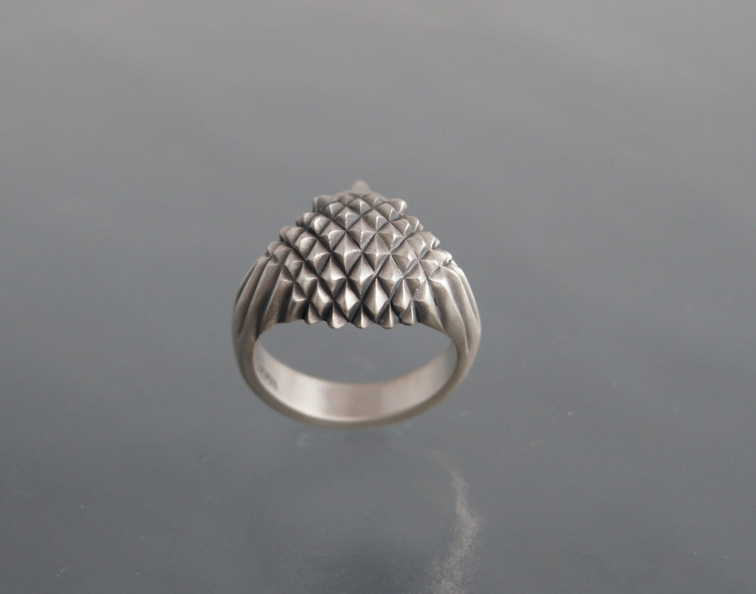 hedgehog ring  silver