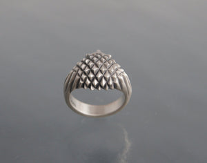 hedgehog ring  silver