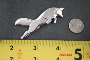 leaping fox  silver pin/pendant