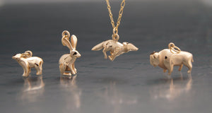 14 k polar bear pendant