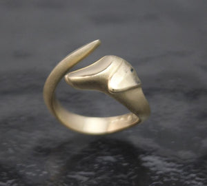 Dachshund Ring, Gold, Bronze, Rose Gold or Silver