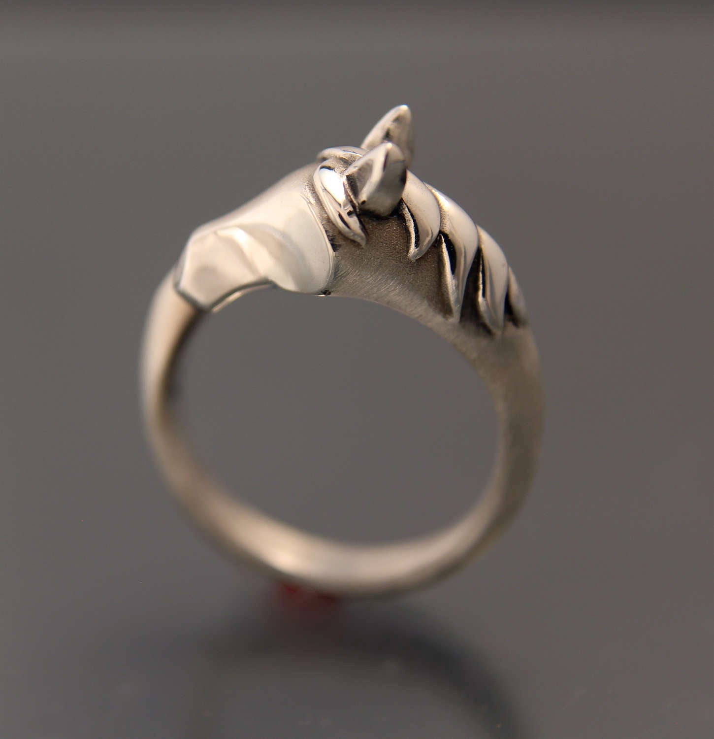 silver horse ring