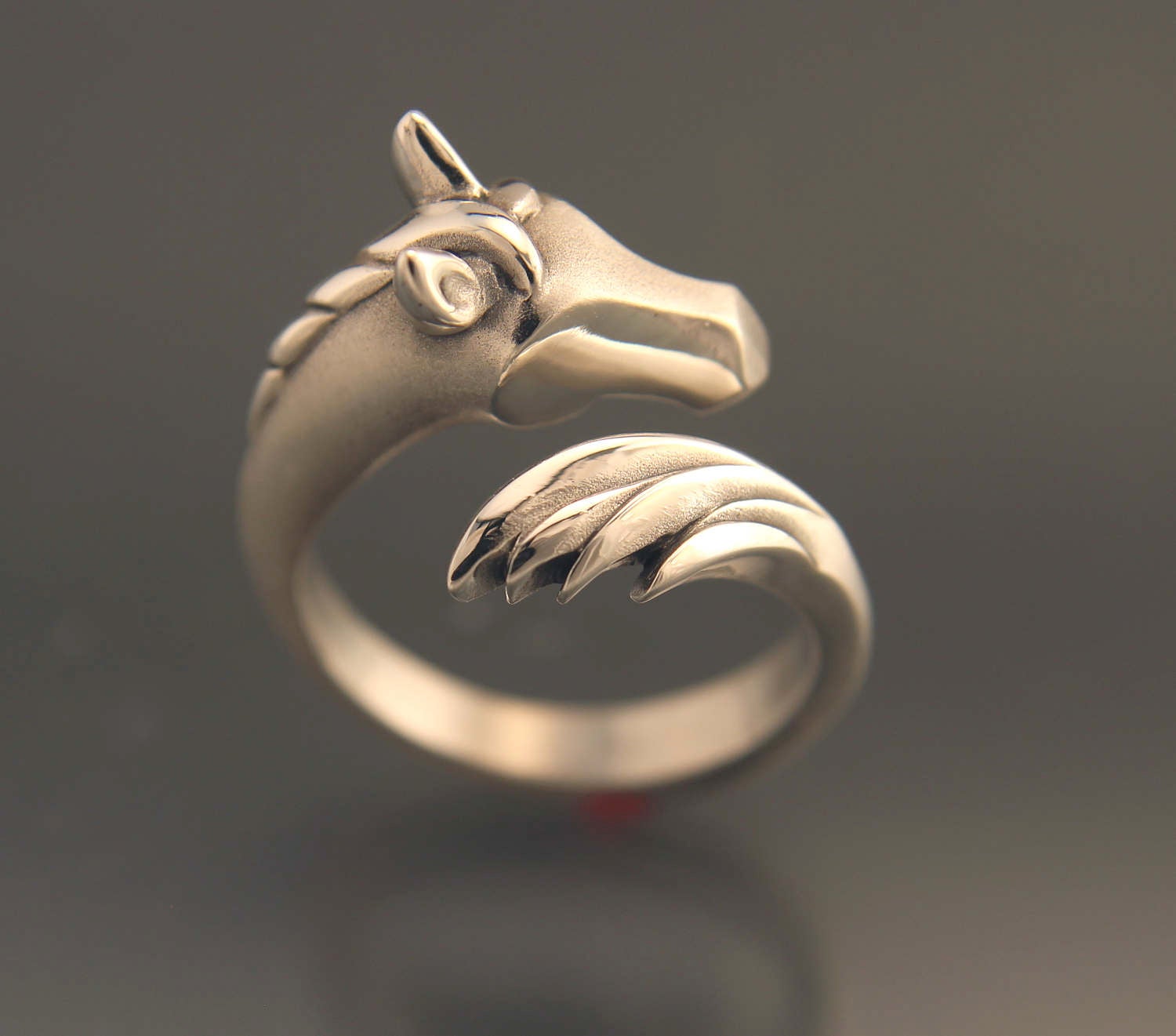 silver horse ring