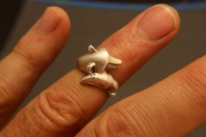 silver raccoon ring