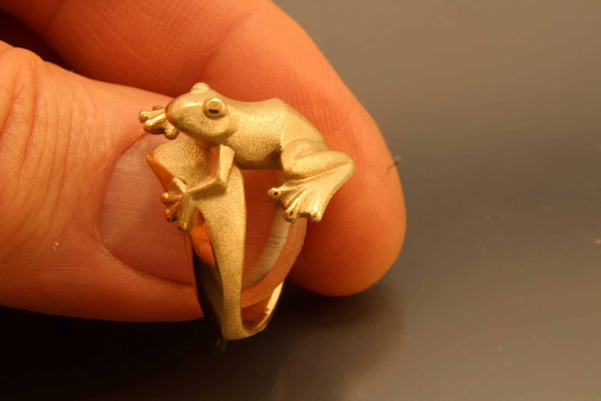 bronze frog ring
