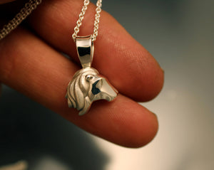 silver lion pendant