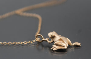 bronze frog pendant