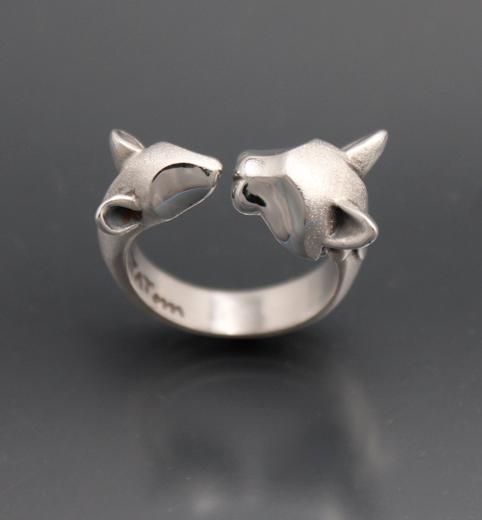 Cat and Mouse silver ring