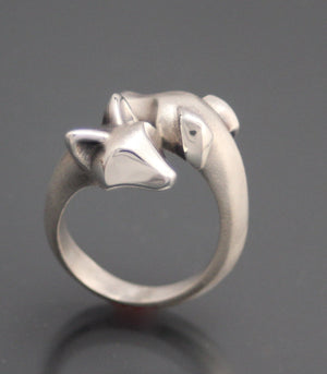 fox and hound silver ring