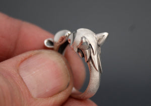 Cat and Mouse silver ring