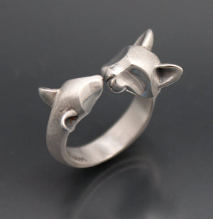 Cat and Mouse silver ring