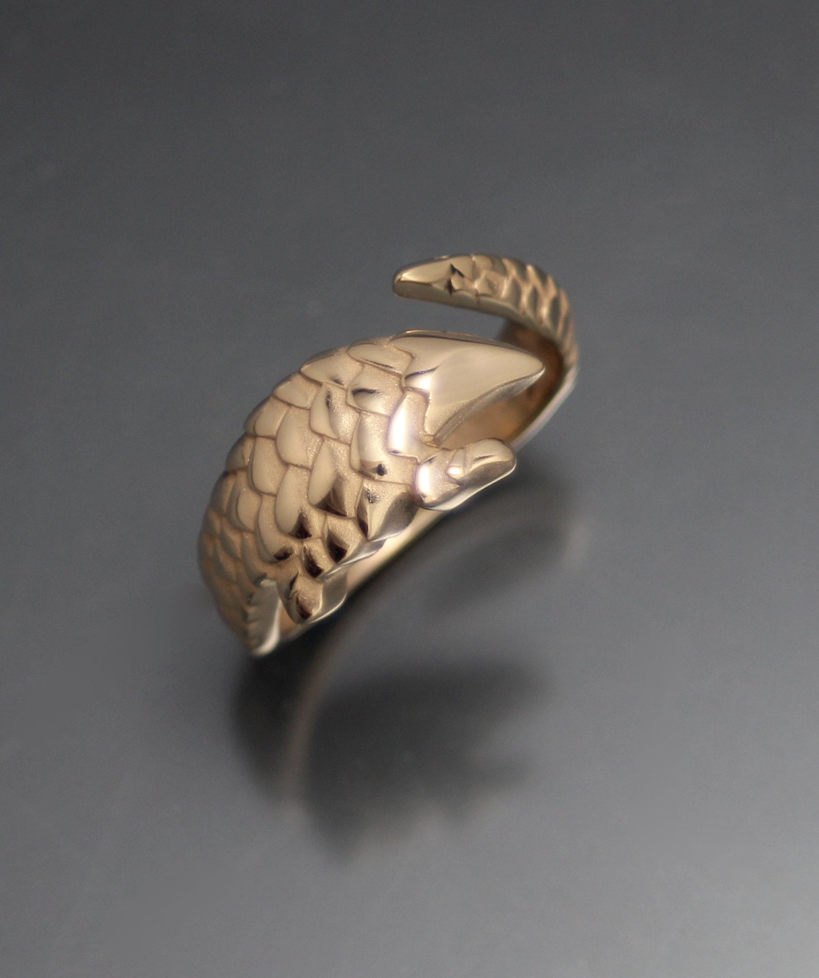 bronze pangolin ring