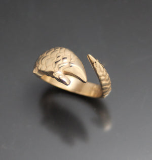 bronze pangolin ring