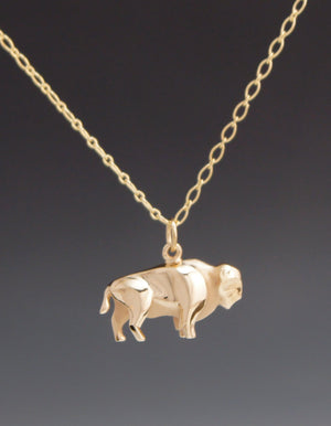 bronze buffalo charm or pendant