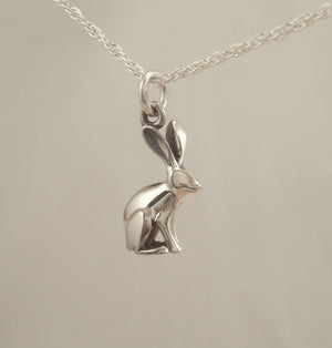 silver jackrabbit pendant