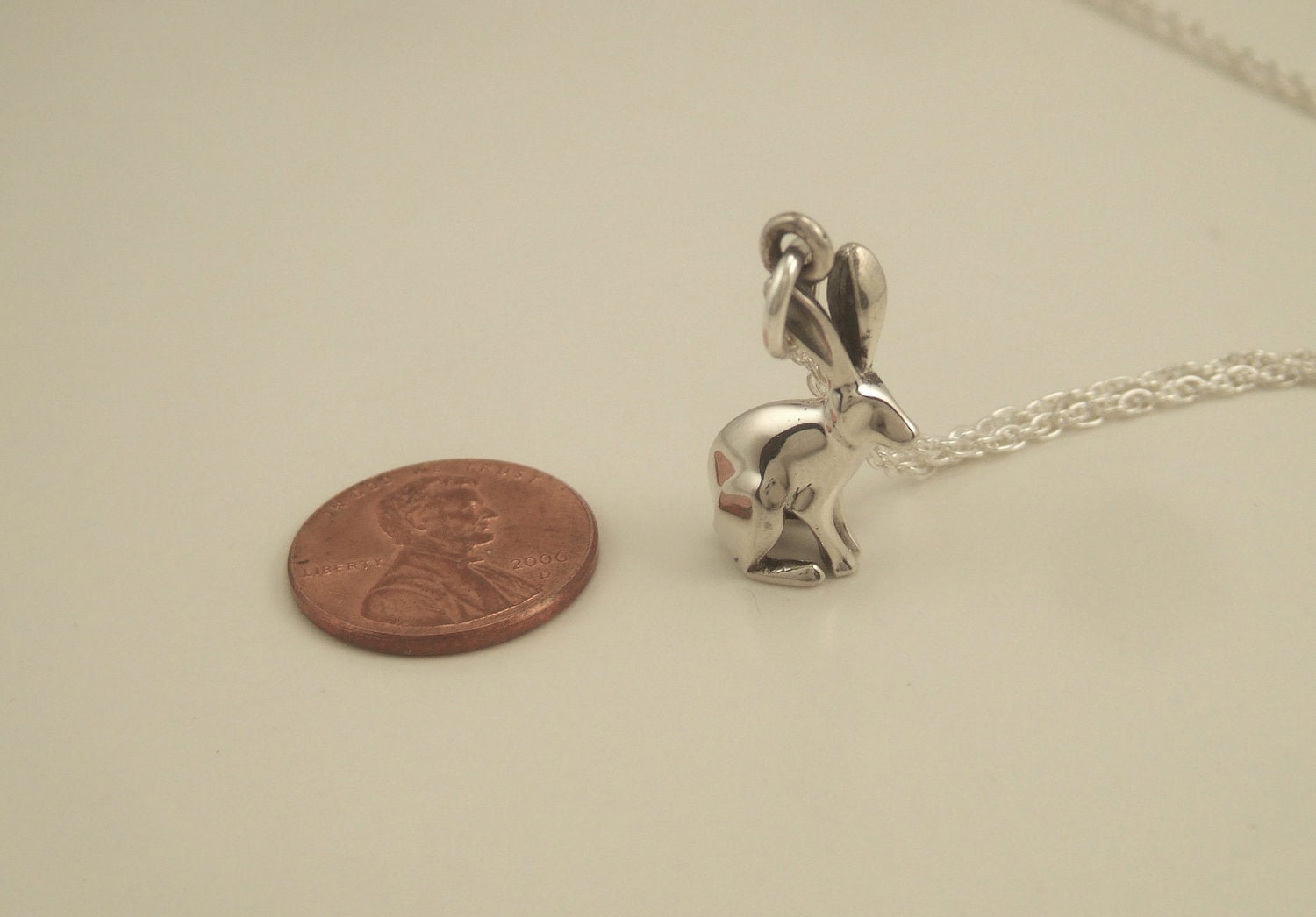 silver jackrabbit pendant