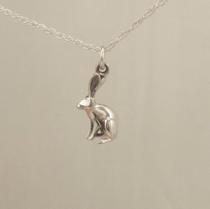 silver jackrabbit pendant