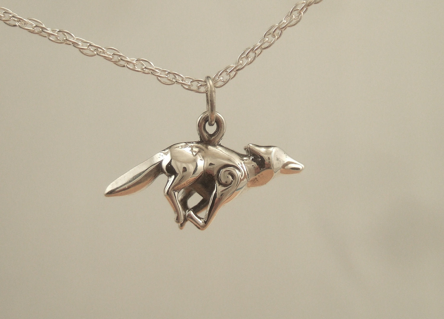 silver coyote pendants