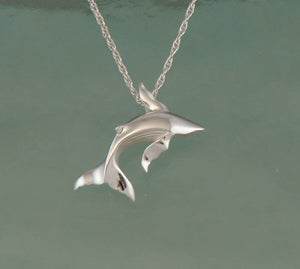 humpback whale silver pendant NO CHAIN