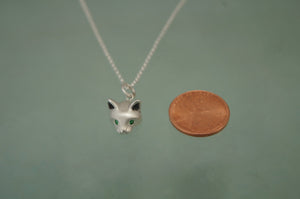 forest cat pendant in silver