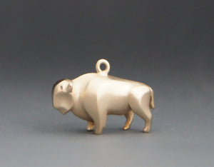 bronze buffalo charm or pendant