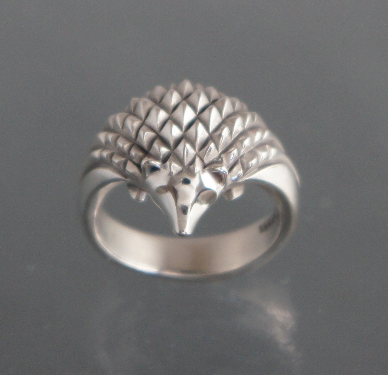 hedgehog silver ring