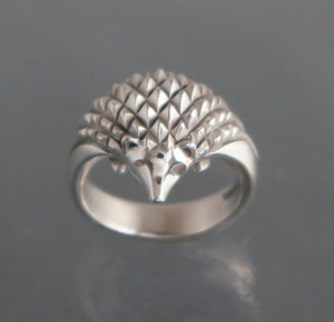 hedgehog silver ring