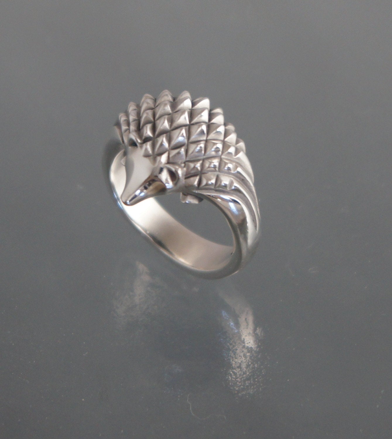 hedgehog silver ring