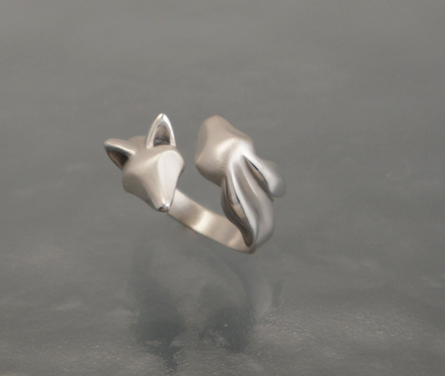 silver ring, fox and bunny friends