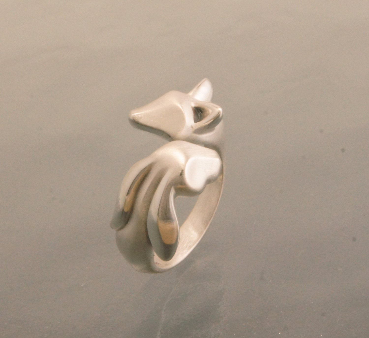 silver ring, fox and bunny friends
