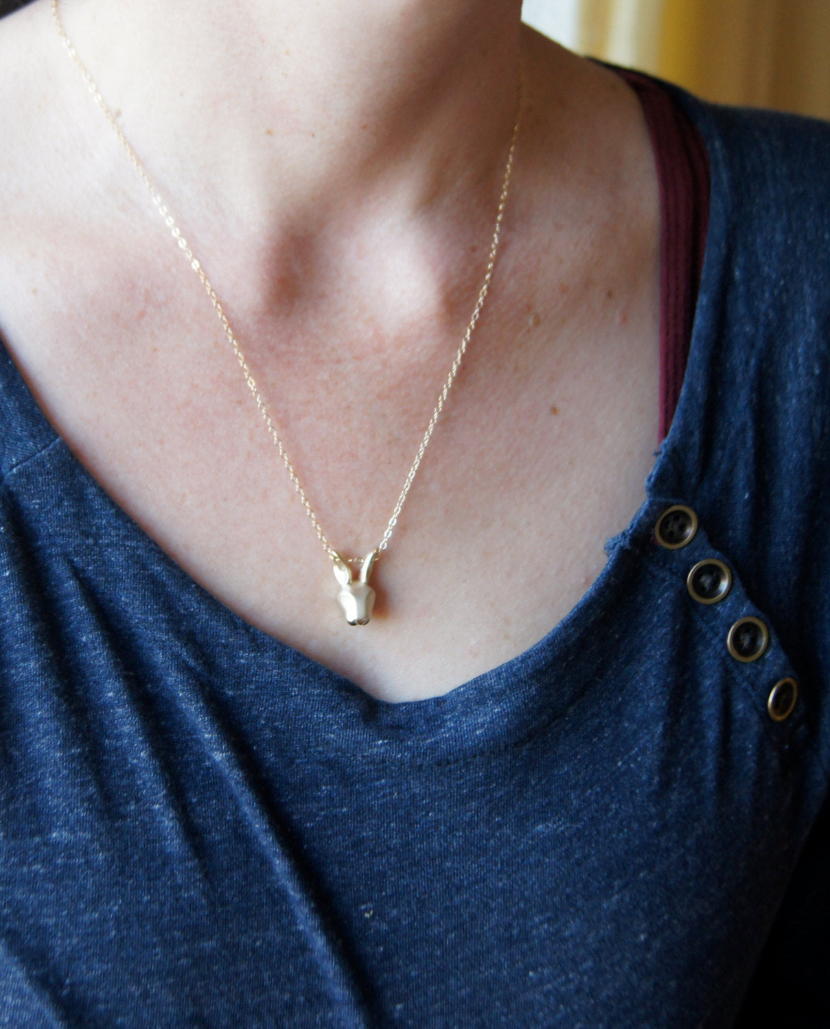 bronze bunny pendant