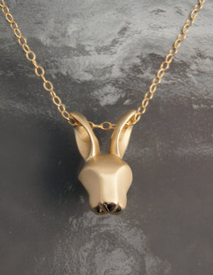 bronze bunny pendant