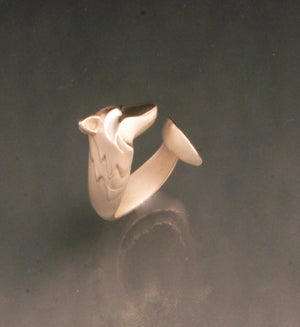 silver timber wolf ring