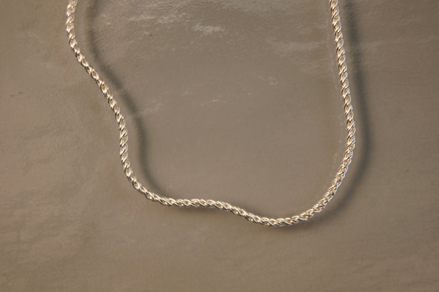 silver  18 " rope chain
