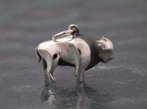 silver buffalo pendant/charm